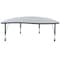 Flash Furniture Half Round 30 W, 60 L, 25 H, Chrome, Laminate, Particleboard, Steel, Grey XU-A60-HCIRC-GY-T-P-CAS-GG - alternate 2